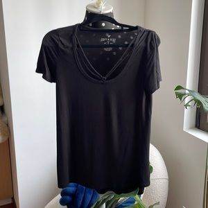 American Eagle Soft & Sexy Black Tee
